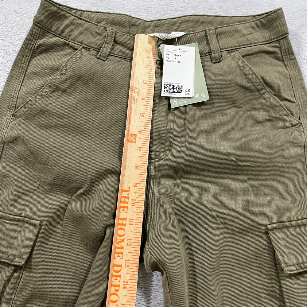 H&M Khaki Cargo‎ Pants Women's 29x29 Green NWT Utility Military Y2K Skater - Picture 8 of 11